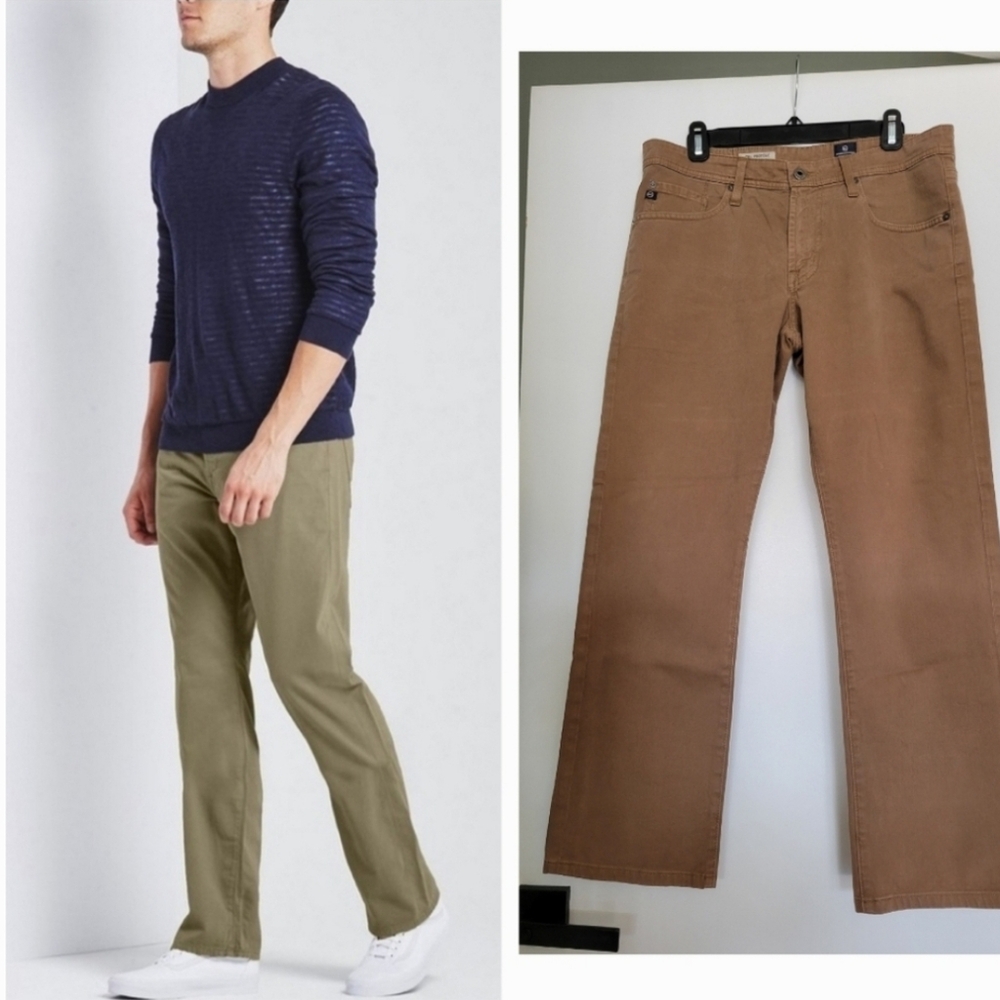 AG Adriano Goldschmied The Protege Straight‎ Leg Jeans Pants Camel